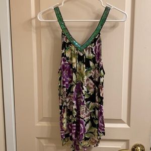 Free People floral sequin top